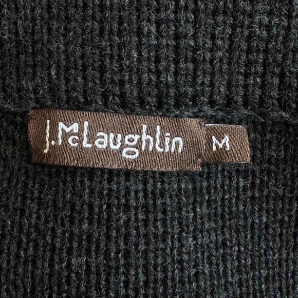 J. McLaughlin Cardigan Sweater Lagenlook Women's Blue Gold Buttons Snaps Medium - Picture 6 of 8